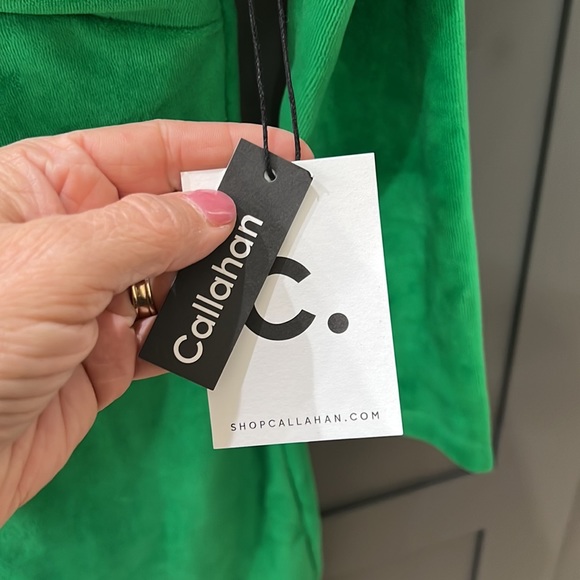 Revolve NWT{Callahan}Sz S Green Willa Mini Dress w/Long Sleeves &Bust Cutout - Picture 4 of 7